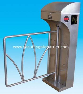 RS485 Stainless Steel Swing Arm Barriers Waist High For Subway
